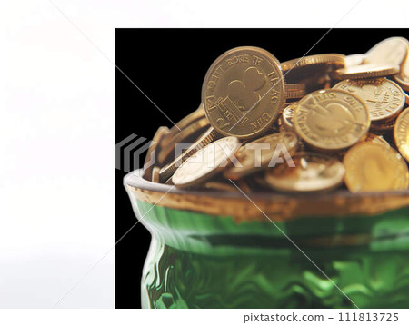 AI-generated content. St Patricks Day Pot of Gold 111813725