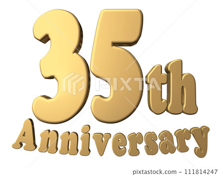 3DCG characters "35th Anniversary/35th anniversary" gold, gold 3DCG characters "35th Anniversary/35th anniversary" gold, gold 111814247