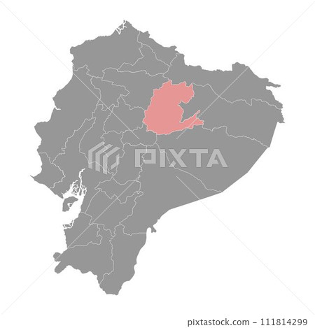 Napo Province map, administrative division of Ecuador. Vector illustration. 111814299