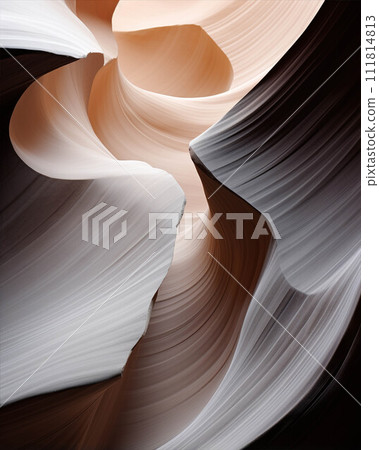 Limestone, shale and sandstone texture. Natural background. The winding walls 111814813