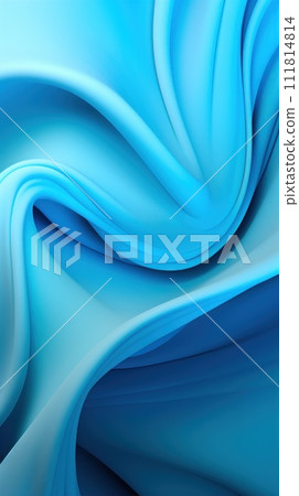 Abstract blue background. Texture from waves of layers of paper. Wavy natural shapes. 111814814