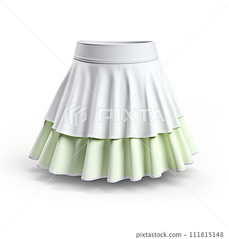Tennis skirt isolated. Sport women's clothing. Clothes mockup 111815148