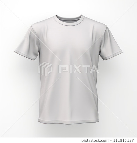 Light T-shirt isolated on white background. Mockup for placing your design. Light T-shirt isolated on white background. Mockup for placing your design. 111815157