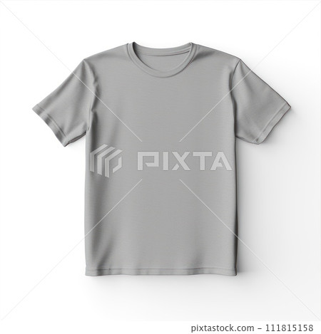 Light gray T-shirt isolated on white background. Mockup for placing your design. Light gray T-shirt isolated on white background. Mockup for placing your design. 111815158