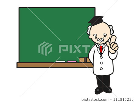 Doctor explaining on the blackboard Doctor explaining on the blackboard 111815233