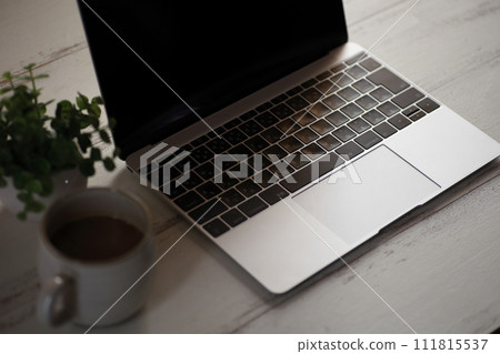 Laptop on desk 111815537