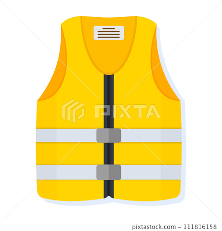 Flat Orange Reflective Safety Vest Vector Illustration Flat Orange Reflective Safety Vest Vector Illustration 111816158