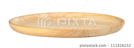 Wooden plate isolated 111816232