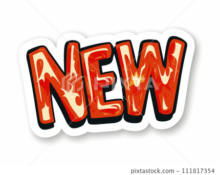 New comic book style word on white background. Cartoon illustration. New comic book style word on white background. Cartoon illustration. 111817354