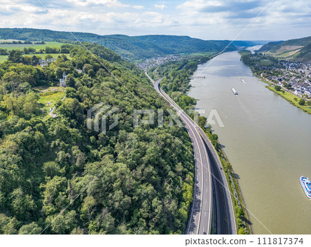 German City forest Hill Krahnenberg above Andernach with Abandoned building called Krahnenburg German City forest Hill Krahnenberg above Andernach with Abandoned building called Krahnenburg 111817374
