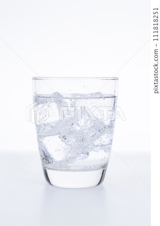 Carbonated water poured into the glass Carbonated water poured into the glass 111818251