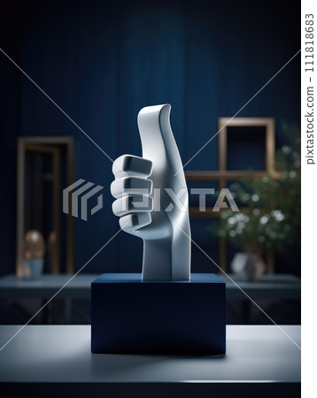 3d like, A sign of admiration and preference, expressions of liking and sympathy, Digital display of gratified emotion. 111818683