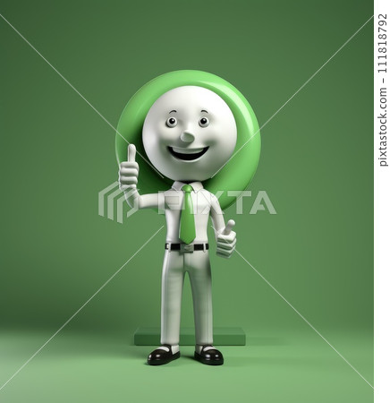 3d man is green tick symbol, signifying completion and success, in a compelling visual representation of achievement and endorsement, a check off character 3d man is green tick symbol, signifying completion and success, in a compelling visual representation of achievement and endorsement, a check off character 111818792