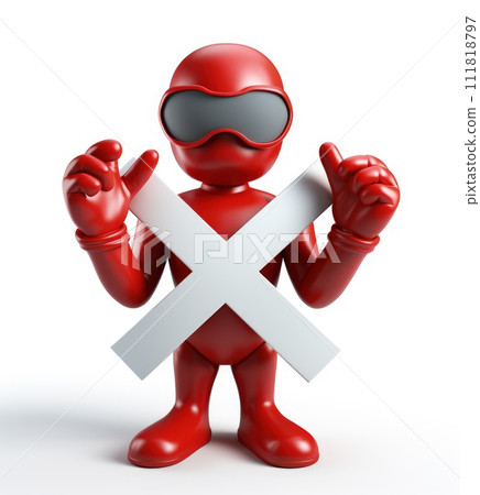 Banning entry: a 3d prohibition concept with a red x sign, a virtual warning symbolizing restricted access for banners and websites, ensuring digital safety and control in a visually impactful design Banning entry: a 3d prohibition concept with a red x sign, a virtual warning symbolizing restricted access for banners and websites, ensuring digital safety and control in a visually impactful design 111818797