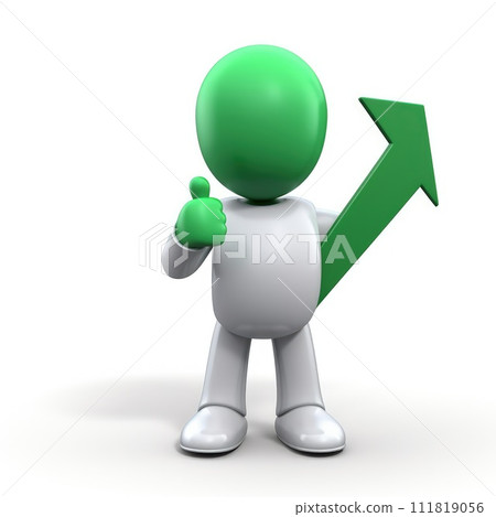 3d man is green tick symbol, signifying completion and success, in a compelling visual representation of achievement and endorsement, a check off character 111819056