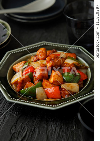 sweet and sour pork	 111819297