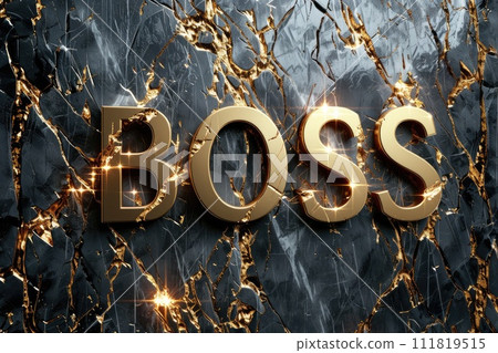 Sleek and professional boss logo text design for corporate identity, emblematic of leadership, innovation, and authority in the business world 111819515