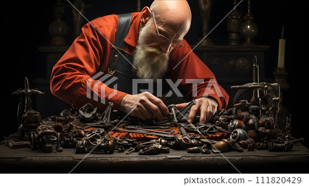 the old master is working on the machine the old master is working on the machine 111820429