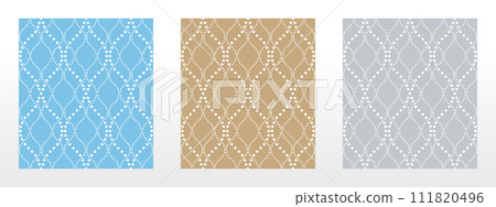 Set of abstract geometric patterns. Seamless vector backgrounds. Colored ornaments Graphic modern patterns Simple lattice graphic design Set of abstract geometric patterns. Seamless vector backgrounds. Colored ornaments Graphic modern patterns Simple lattice graphic design 111820496