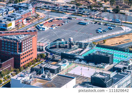 Japan's Yokohama cityscape overlooking Circle Walk, JICA Yokohama Overseas Migration Museum, etc. 111820642