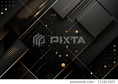 AI-generated content. luxury geometric shiny golden and black background 111821003