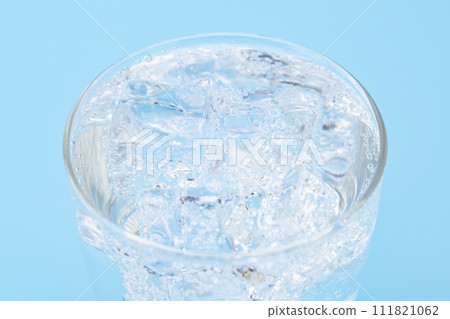 Carbonated water poured into the glass Carbonated water poured into the glass 111821062