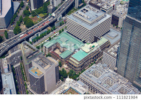 Bank of Japan aerial view Bank of Japan aerial view 111821984