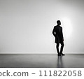 Silhouette of a man standing, full body illustration 111822058