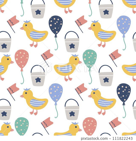 Kid toys seamless pattern vector graphics Kid toys seamless pattern vector graphics 111822243