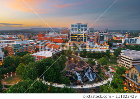 Greenville, South Carolina at Falls Park on Reedy Creek Greenville, South Carolina at Falls Park on Reedy Creek 111822429