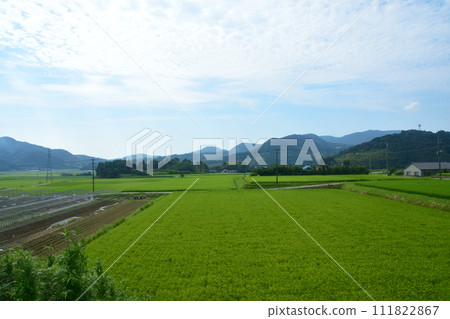 View from the train window from Saga Station on the Nagasaki Main Line to Taku Station on the Karatsu Line View from the train window from Saga Station on the Nagasaki Main Line to Taku Station on the Karatsu Line 111822867