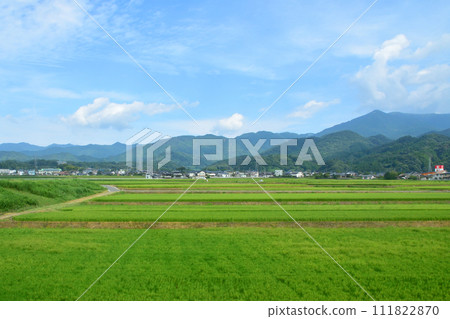 View from the train window from Saga Station on the Nagasaki Main Line to Taku Station on the Karatsu Line View from the train window from Saga Station on the Nagasaki Main Line to Taku Station on the Karatsu Line 111822870