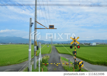 View from the train window from Saga Station on the Nagasaki Main Line to Taku Station on the Karatsu Line View from the train window from Saga Station on the Nagasaki Main Line to Taku Station on the Karatsu Line 111822896