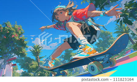 girl skateboarding 111823164