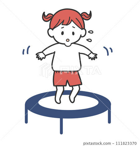 玩蹦床的女孩 玩蹦床的女孩 111823370