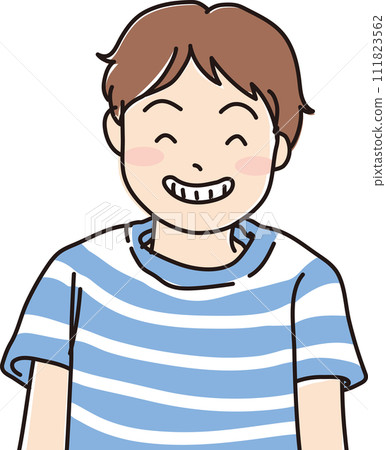 男孩_微笑_上半身 男孩_微笑_上半身 111823562