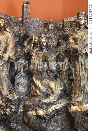 Saint Ursula, bass relief in Chapel of Saint Dismas in Zagreb, Croatia 111824798