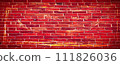 Weathered stained old brick wall background. Background of brick wall texture 111826036