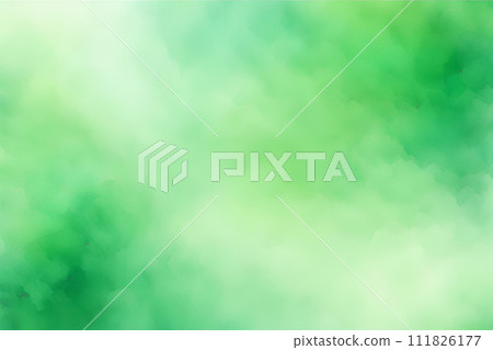 Abstract Gradient Smooth Blurred Watercolor Green Background Image 111826177