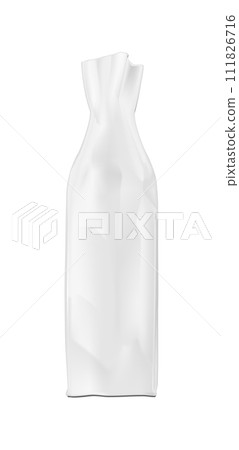 White shopping paper bag. Packaging for bottle and other products White shopping paper bag. Packaging for bottle and other products 111826716