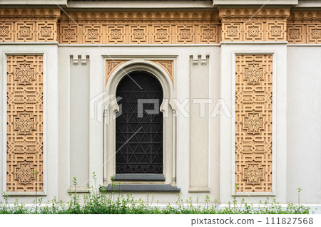 Window with metal bars. Window with metal bars. 111827568
