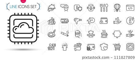 Pack of Seo script, Foreman and Wind energy line icons. Include Charging time, Auction, Dry t-shirt pictogram icons. Bus tour, Donation money, Lock signs. Love cooking, Power info. Vector Pack of Seo script, Foreman and Wind energy line icons. Include Charging time, Auction, Dry t-shirt pictogram icons. Bus tour, Donation money, Lock signs. Love cooking, Power info. Vector 111827809