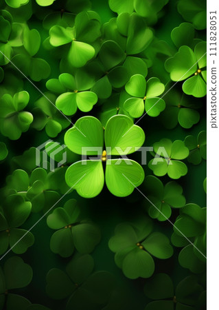 four leaf clover st patrick's day background illustration four leaf clover st patrick's day background illustration 111828051