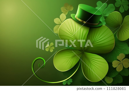 four leaf clover st patrick's day background illustration four leaf clover st patrick's day background illustration 111828081