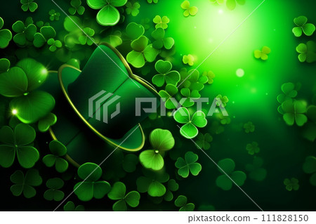 four leaf clover st patrick's day background illustration four leaf clover st patrick's day background illustration 111828150