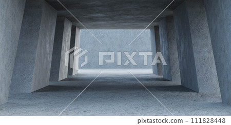 An Empty Room With Concrete Walls and Floors 3d render illustration An Empty Room With Concrete Walls and Floors 3d render illustration 111828448