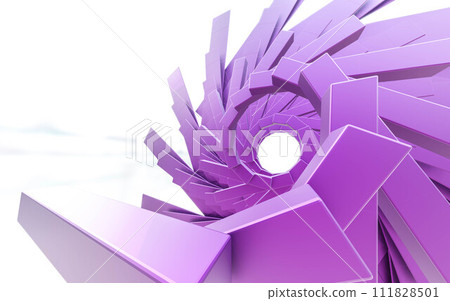 A Purple Sculpture With a Hole in the Middle 3d render illustration A Purple Sculpture With a Hole in the Middle 3d render illustration 111828501