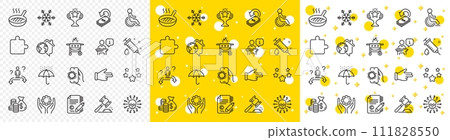 Outline Coins bag, Stars and Employee hand line icons pack for web with Cyber attack, Medical syringe, Business choice line icon. Click hand, Podium, Puzzle pictogram icon. Vector Outline Coins bag, Stars and Employee hand line icons pack for web with Cyber attack, Medical syringe, Business choice line icon. Click hand, Podium, Puzzle pictogram icon. Vector 111828550