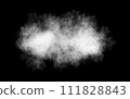 A white fluffy cloud. A thick fog. An accumulation of vapor or smoke 111828843