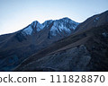 Blue cold Caucasus mountains, snowy peaks 111828870